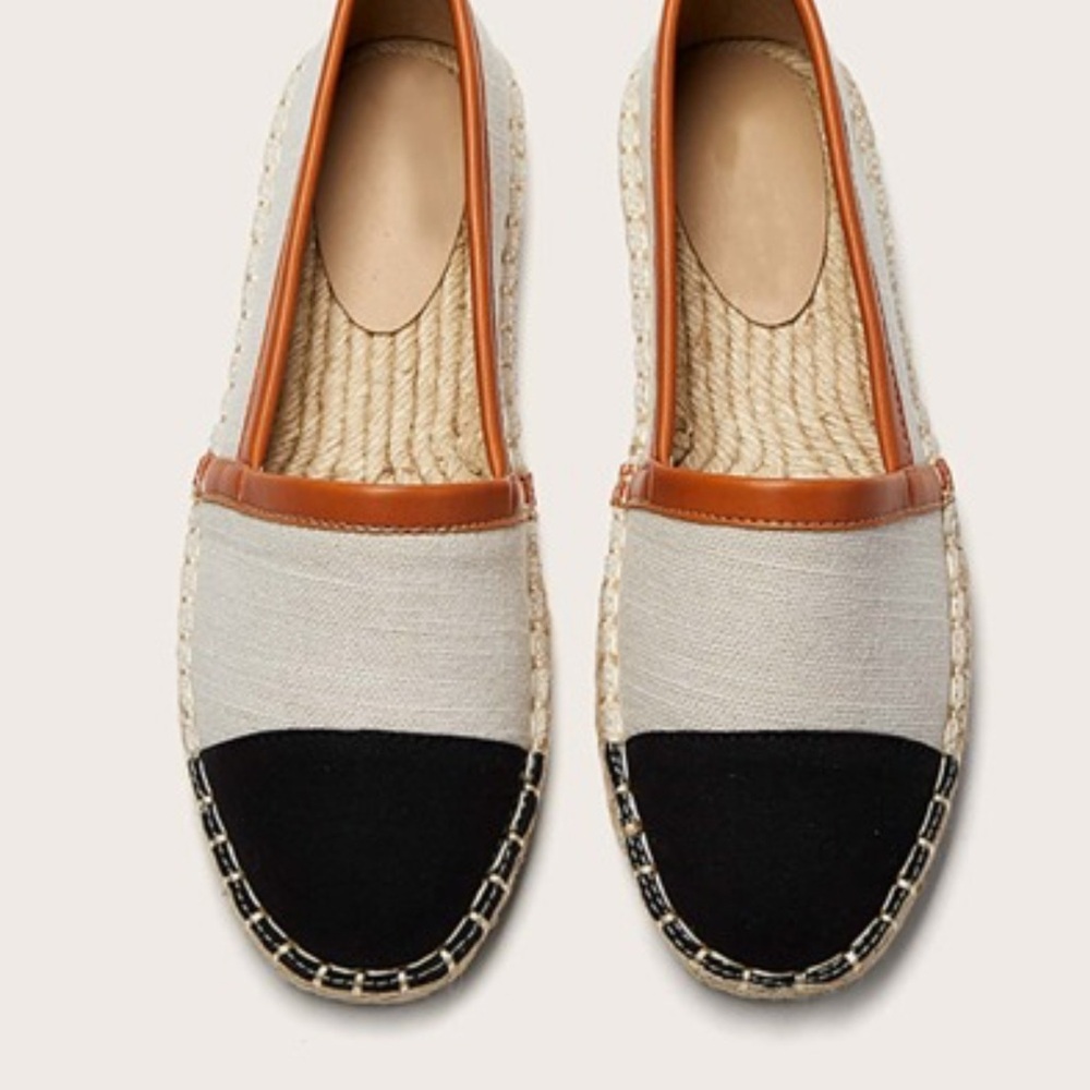 SHEIN Stylish Two-Tone Espadrilles